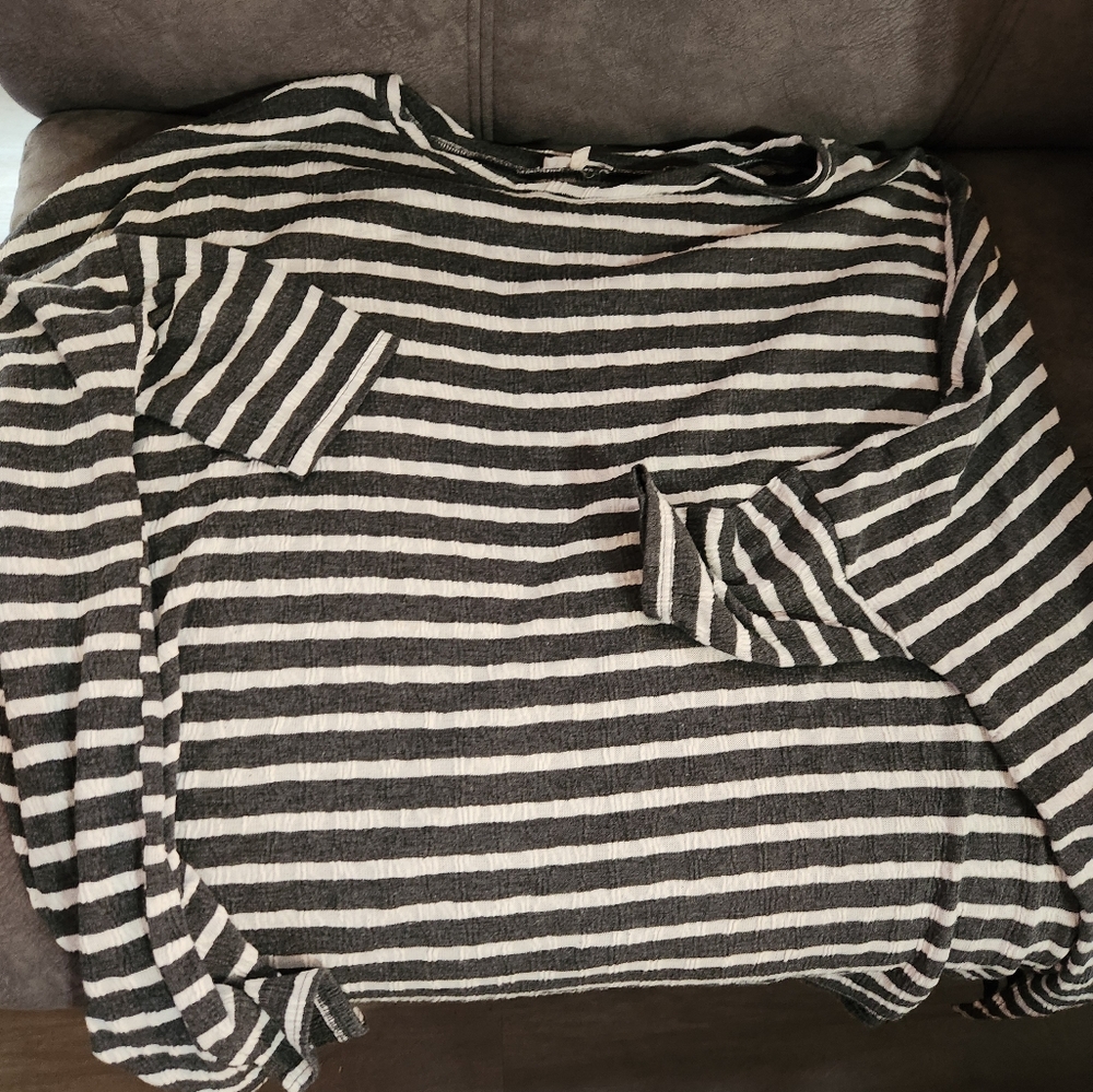 Oversized stripped top